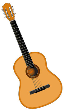 Color image of acoustic guitar