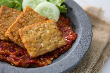 traditional indonesian culinary food tempe