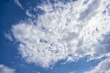 Blue sky with clouds, texture. 
