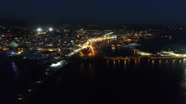 GRECE COLLECTION : Cyclades | &Icirc;le de Naxos | Ville de Naxos de nuit