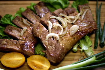 meat vegetables Board