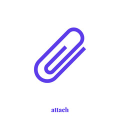 Attach icon vector. Modern, simple flat vector illustration for web site or mobile app