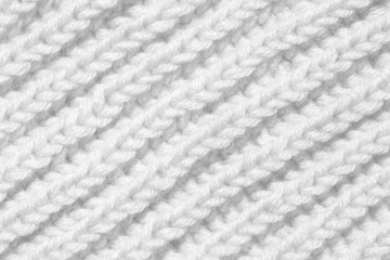 Texture knitted white cloth. Handmade.