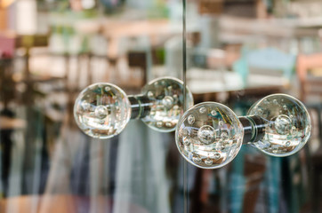 Glass on the front door handles 