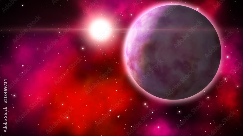 Poster planet and nebulae. loop.