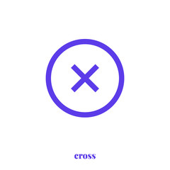 Obraz premium Cross icon vector. Modern, simple flat vector illustration for web site or mobile app