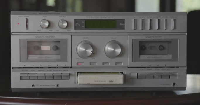 Playing 8-Track Tape on Vintage Silver Stereo System