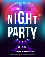 Dance party poster vector background template - obrazy, fototapety, plakaty
