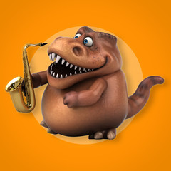 Fun Trex - 3D Illustration © Julien Tromeur