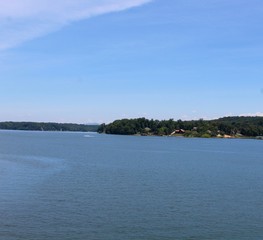 A beautiful sunny summer day at the lake.