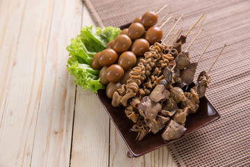 sate jeroan. indonesian traditional cuisine