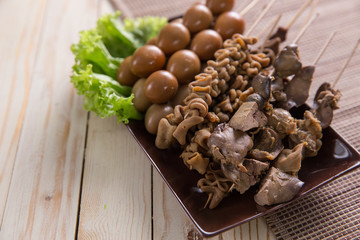 sate jeroan. indonesian traditional cuisine