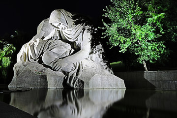 Volgograd, Russia - July 11 2018:The monument of crying mother over the dead soldier. The statue on...