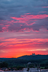  colorful sunset over camaldolese monastery in krakow
