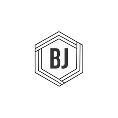 Initial Letter BJ Logo Template Design