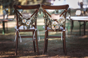 Mr & Mrs wedding chairs