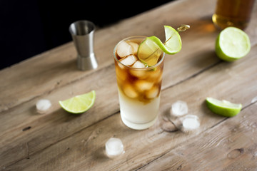 Dark and Stormy Cocktail