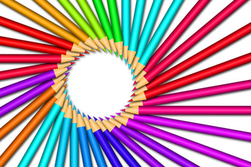 Colored pencil pile