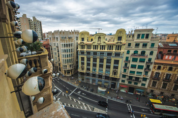 Naklejka premium Barcelona skyline, Spain