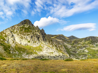 Bulgarian Rila Mountains August view, Haramijata Peak, also known as Hajduta Peak on a sunny summer...