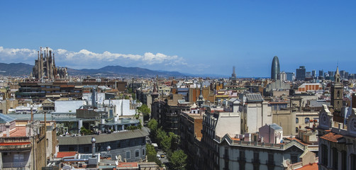 Barcelona skyline, Spain