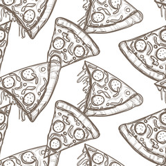 pattern fastfood object graphic background pizza