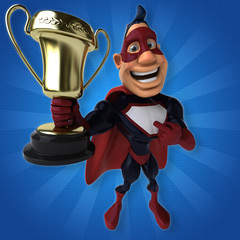 Fun superhero - 3D Illustration © Julien Tromeur