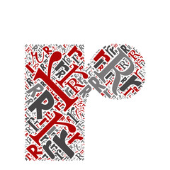 Vector conceptual red, gray and black playful funny education font made of letter collection or group on character shapes isolated on white background. A modern art alphabet learning element design