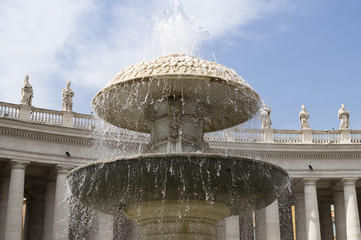 Carlo fountain in Vatican city, Italy