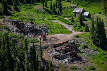 Mine Ruins Alpine Loop Colorado