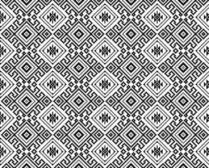 Seamless black geometric pattern. Thai, South East Asian ethnic style. Embroidery style.