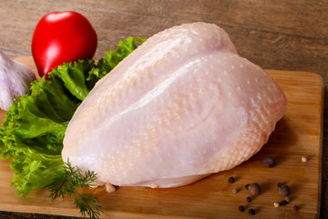 Raw chicken breast