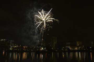 feu d'artifice, Choisy le Roi, la Seine, Val de Marne, 94