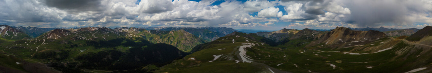Engineer Pass Colorado view from the top, panoramic shot