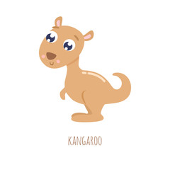Cute kangaroo vector illustration.