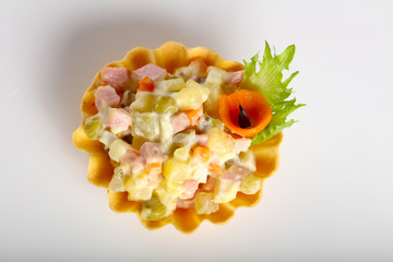 Tartlet with Russian salad