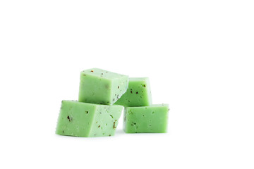 pesto cheese isolated on white background