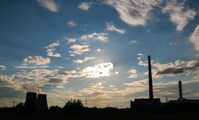 Factory silhouette 