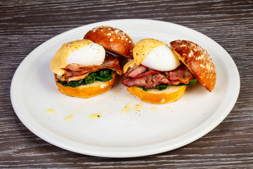 Tasty eggs Benedict