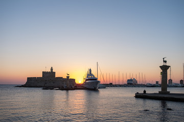 Windmills at Mandraki Harbour