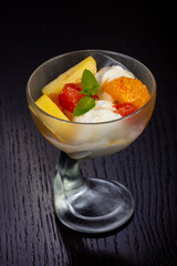 Delicious fruit ice cream