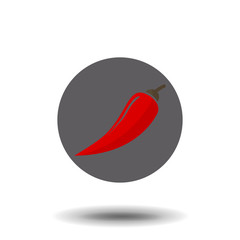 Chili pepper isolated on white background. Chili pepper Vector illustration logo.