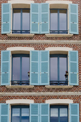 facades of houses in Saint-Valery sur Somme