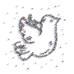 A lot of people form wedding dove, love