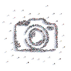 A lot of people form wedding camera, love