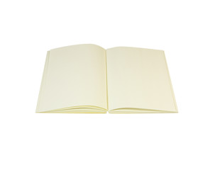 open book on white background