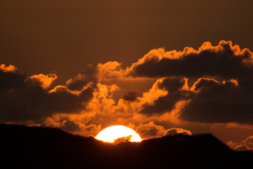 Fototapeta na wymiar Sonnenuntergang hinter Düne