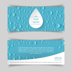 Water drop banner