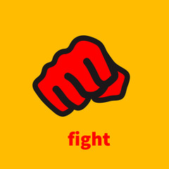 Fight club, fist icon