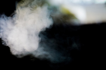 Steam in the dark room